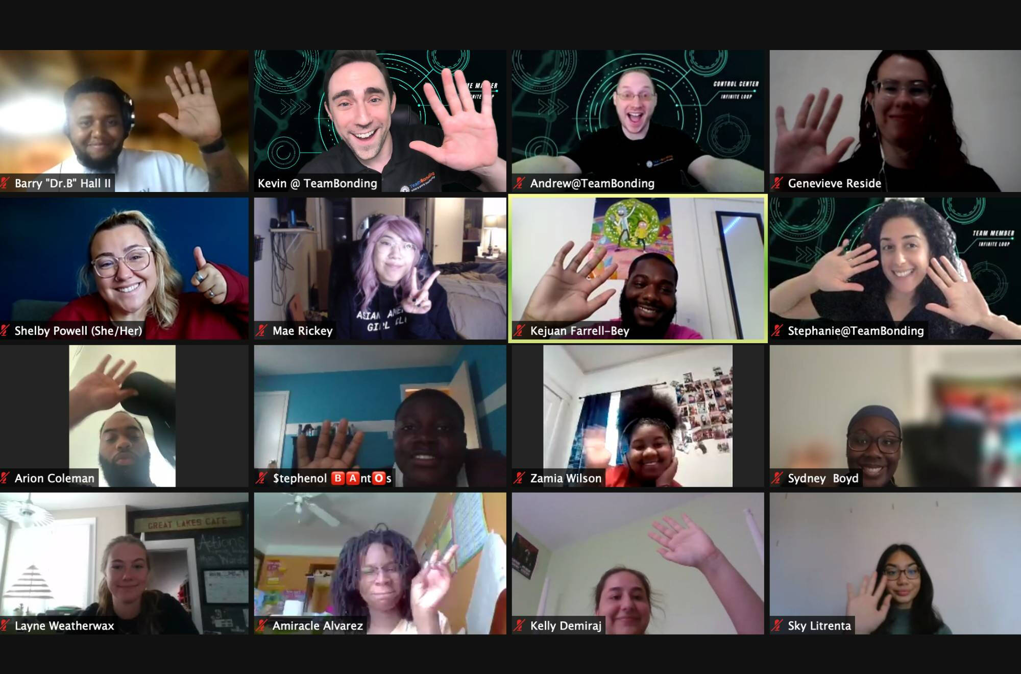 Virtual college prep week students on a zoom call